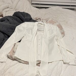 Elegant White Women's Blouse
